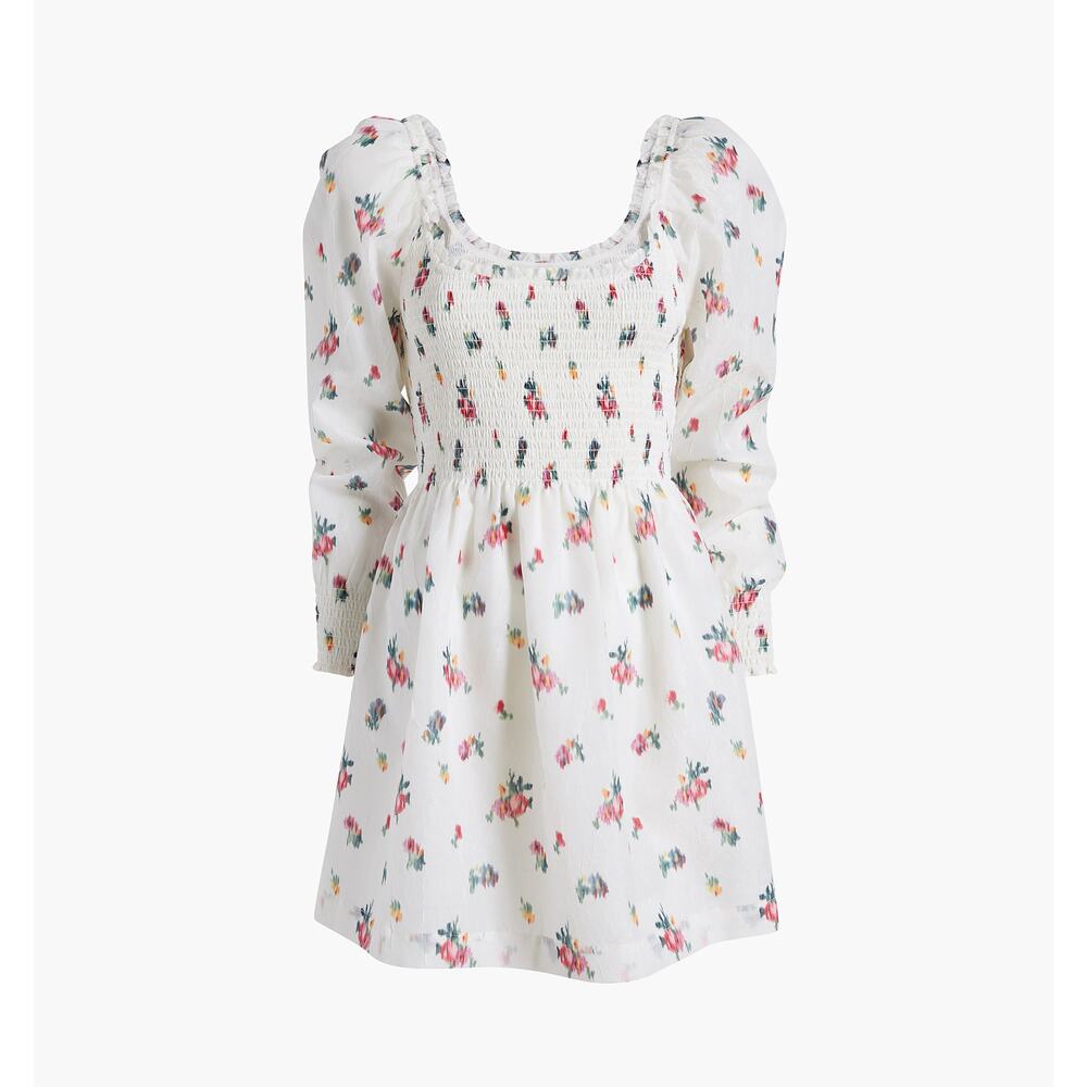 Elegant Floral Long Sleeve Dress